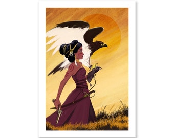 Art Print 'Art Print: 'Hunting' (Signed colour illustration, giclee print.)