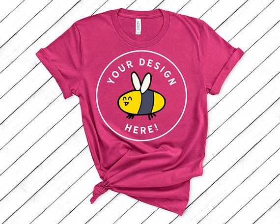 Download Free Berry Bella Canvas 3001 Girls Summer Knotted T-Shirt ...