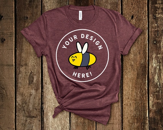Download Free Bella Canvas 3001 Heather Maroon Womens Summer ...