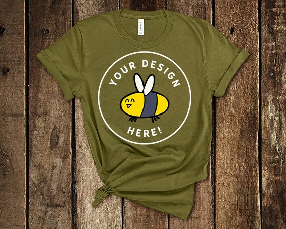 Download Free Bella Canvas 3001 Olive Womens Summer Knotted T-Shirt Mockup (PSD) - New Download Design ...
