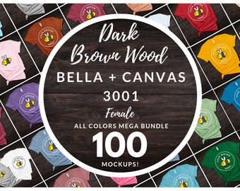 Female Bella Canvas 3001 T Shirt Mockup Mega Bundle All Etsy