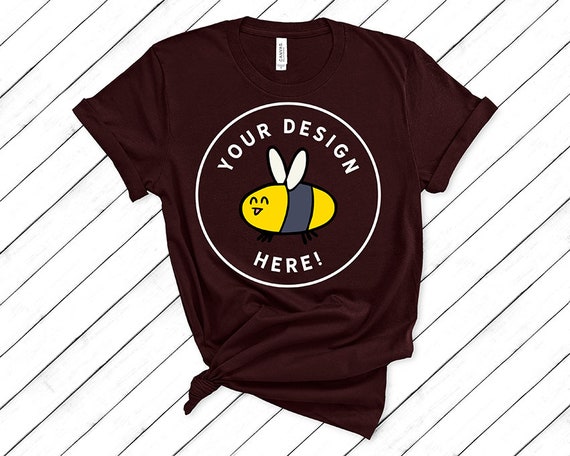 Download Oxblood Black Bella Canvas 3001 Womens Summer Knotted T-Shirt - Iphone Psd Mockup Download | All ...