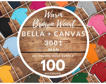 Men S Bella Canvas 3001 T Shirt Mockup Mega Bundle All Etsy