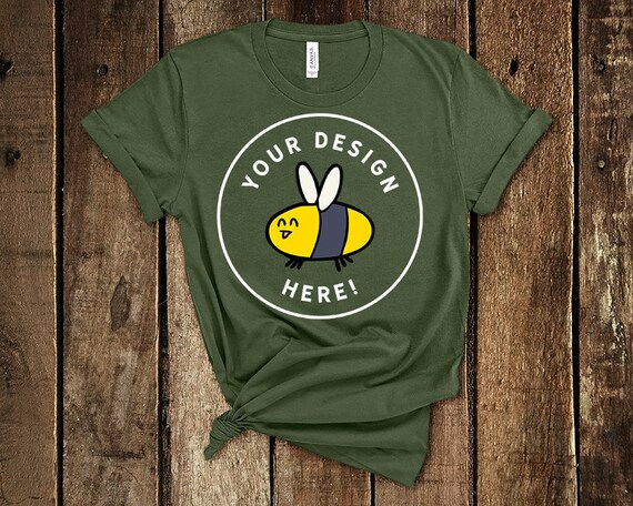 Download Free Bella Canvas 3001 Military Green Womens Summer ...