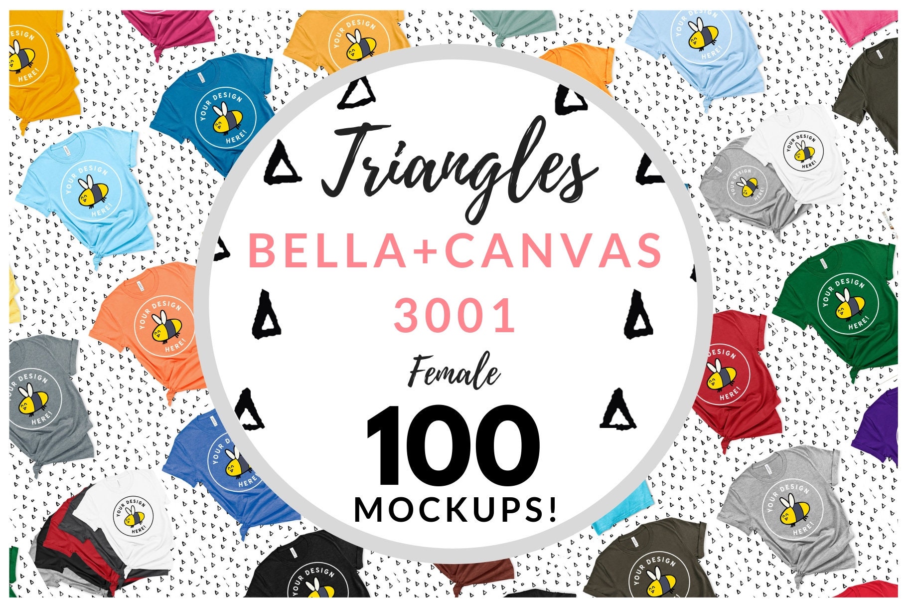 Download Female Bella Canvas 3001 T-Shirt Mockup Mega Bundle All | Etsy
