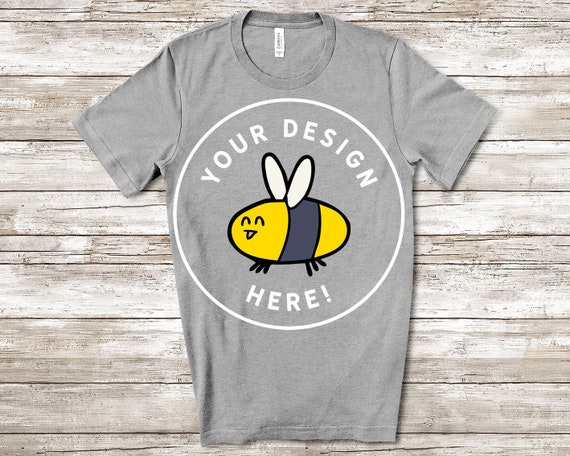 Men S Heather Athletic Bella Canvas 3001 T Shirt Mockup Etsy