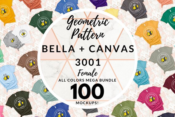 Female Bella Canvas 3001 T Shirt Mockup Mega Bundle All Etsy