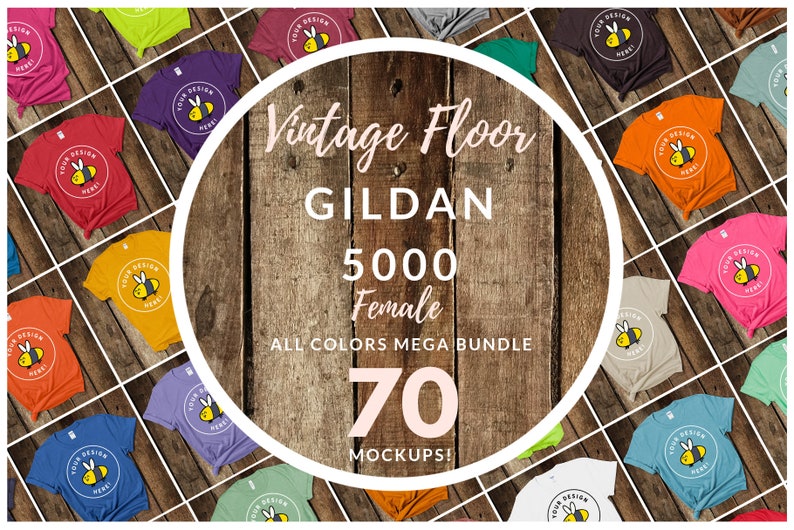 Download Women's Gildan 5000 Knotted T-Shirt Mockup Mega Bundle | Etsy