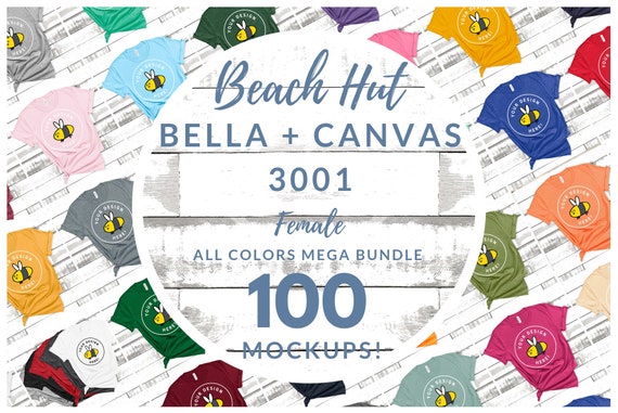Women S Bella Canvas 3001 T Shirt Mockup Mega Bundle All Etsy
