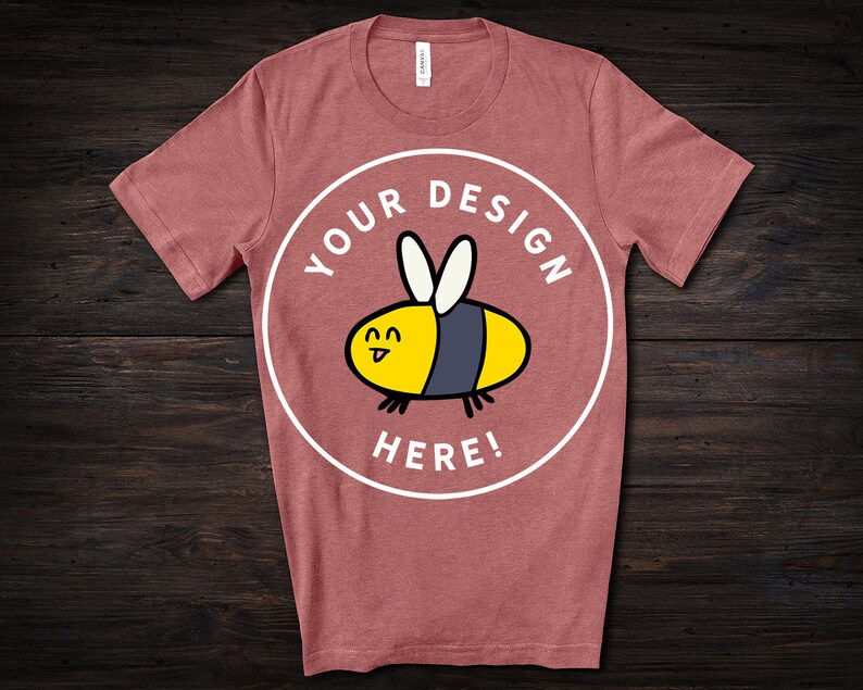 Download Men's Heather Mauve Bella Canvas 3001 T-Shirt Mockup Dark ...