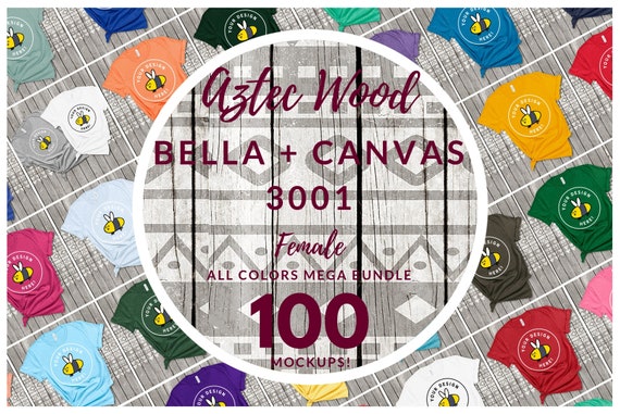 Feminine Bella Canvas 3001 T Shirt Mockup Mega Bundle All Etsy