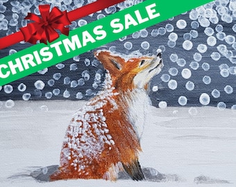 Christmas card | Fox in Peaceful Snowfall |