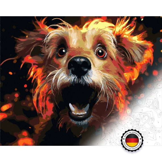Paint by Numbers Dog Yorkshire Terrier DIY Painting Set for Adults 