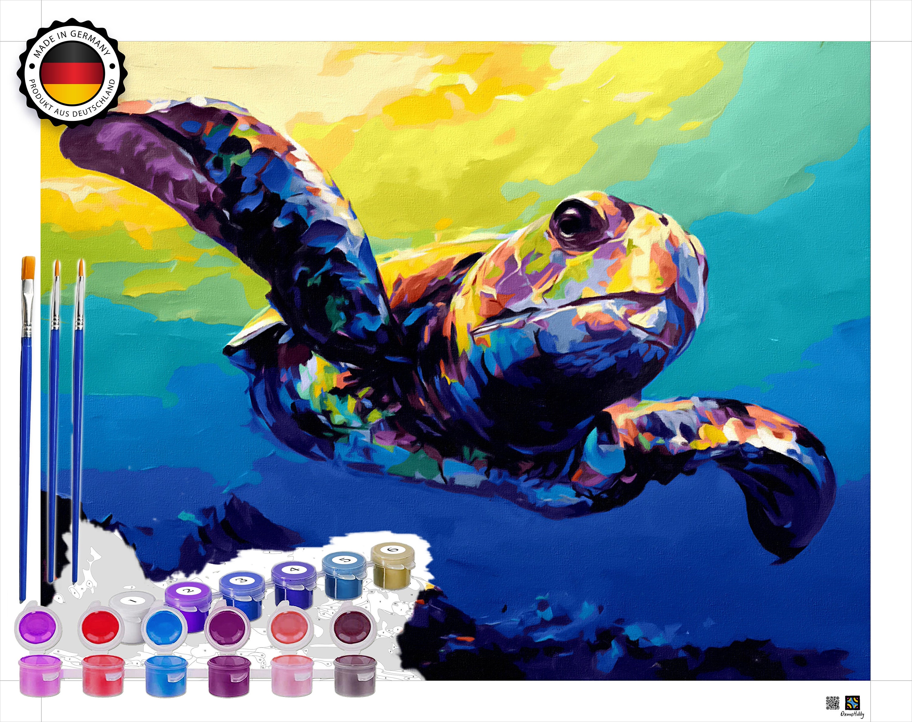 SNMUW Paint by Number for Adults Sea Turtle Adult Paint by Number Art Paint  by Numbers for Beginner Kids 16 x 16 Perfect for Gift Home Wall Decor Sea  Turtle 16x16 Inch