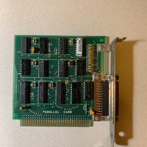 Vintage ibm 5150 5160 8 bit isa parrallel controller expansion pcb card