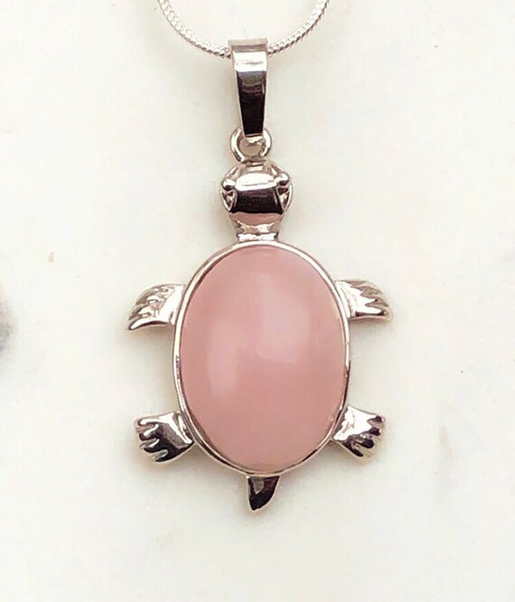 Adjustable Rose Quartz Turtle Necklaces