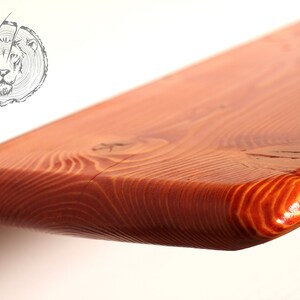 Real wood wall shelf volcano red