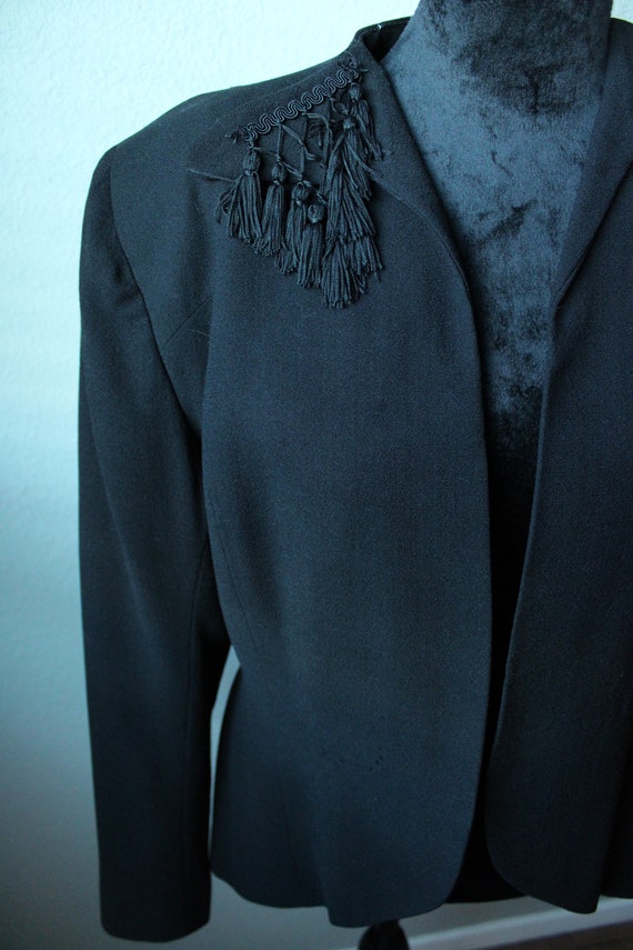 Vintage 1940s Tailored Wool Jacket with Shoulder … - image 7