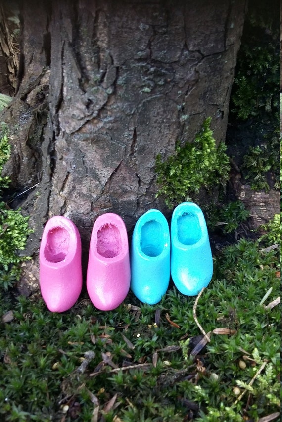 miniature wooden clogs