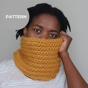 NECK WARMER PATTERN | neck warmer crochet pattern | ribbed crochet pattern | chunky cowl | cowl pattern| crochet pattern