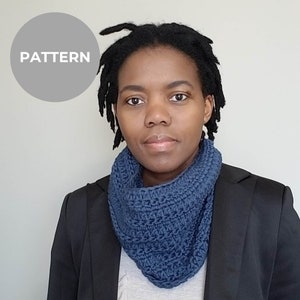 CROCHET COWL PATTERN | Felicity cowl | instant download | customizable  neck warmer | color block unisex neckwarmer