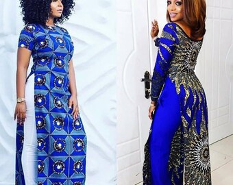 blue ankara styles