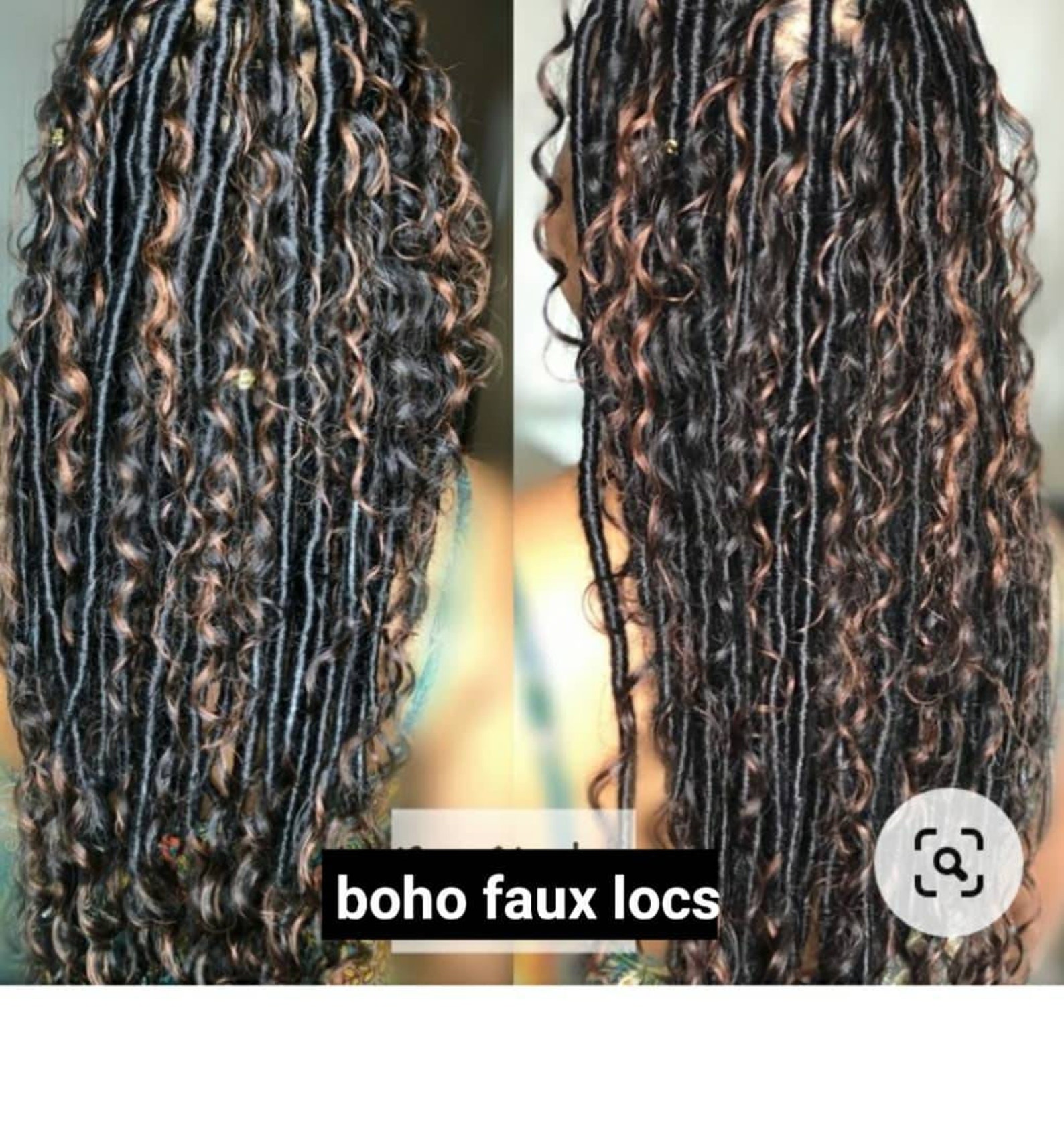 Boho Faux Locs Braid Wig Goddess locs Knotless Faux locs Etsy