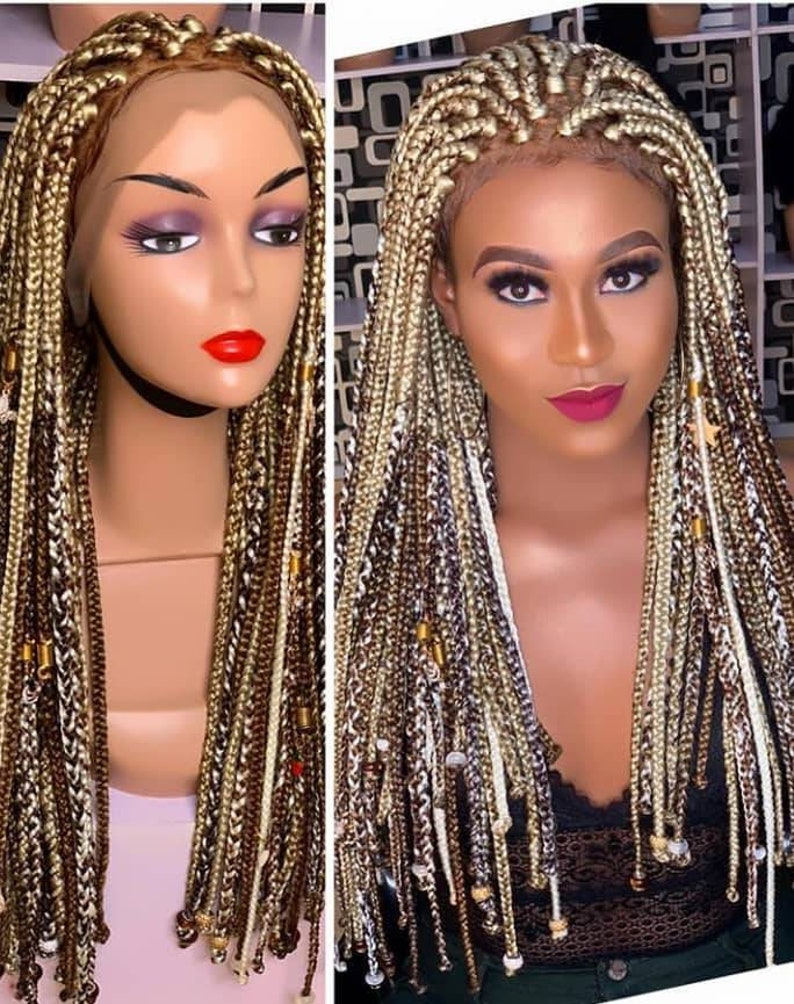 Multiple Colored Braids  Tressades Perruques de taille 