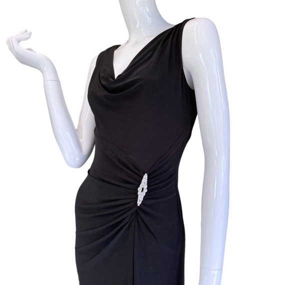chiffon elegant print dress Flower SE22835 Waist:W-30 Black Sequin Lace Midi dresses-midi