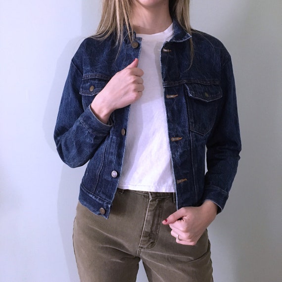 red camel denim jacket