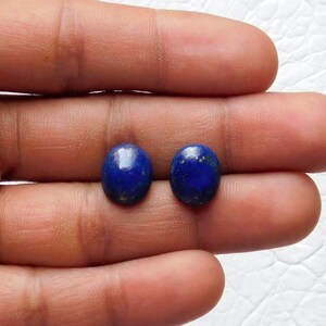 Lapis Lazuli Cabochon Gemstone, 100% Natural, AAA Quality, 2 Pieces, Size 12x10x4 MM Weight 8.00 Cts.