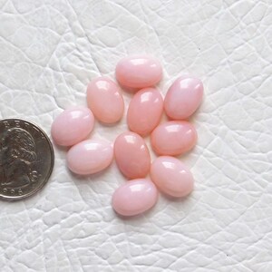 2 Stück AAA +++ Top-Qualität, 100 % natürliche rosa Opal Cabochon lose Edelstein, OvalE Form Größe14x10MM kalibriert, Schmuckstein, neue Ankunft