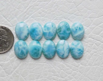 AAA+++Larimar Cabochon Gemstone,100% Natural Larimar,loose Gemstone,Blue Larimar,Oval Shape,Size 16x12mm Calibrated Weight 16.00Cts,2Pisces