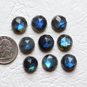 AAA + kwaliteit, 2Pieces 100% natuurlijke labradoriet edelsteen steeg gesneden ronde vorm, Size14x14MM, gekalibreerd facet labradoriet sterke flitsende