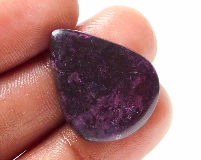 Sugilite Cabochon Loose Gemstone,Gorgeous Beautiful Designer Sugilite AAA++100/% Natural,Pear Shape,Size26x22x5MM 32.00Carat Jewelry Stone.