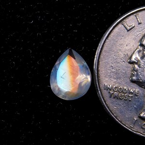 Super Top Grade Rainbow Moonstone Gemstone Faceted Cut,Designer Stunning Rear Multi flashy Rainbow Pear Shape,Size9x7MM Calibrated,1.60Carat