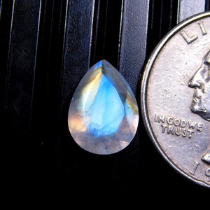 Super Top AAA+++Rainbow Moonstone Gemstone Faceted cut,Awesome Beautiful Multi Flashy Rainbow, Pear Shape,Size12x9MM Calibrated,3.00Carat.