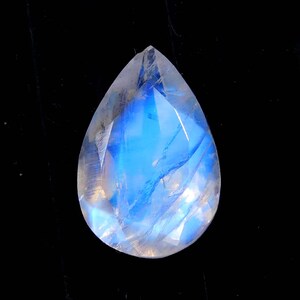 AAA+++Top Rainbow Moonstone Gemstone Faceted cut, Brilliant Stunning Multi flashy Rainbow, Pear Shape,Size12x8MM Calibrated,3.00Carat