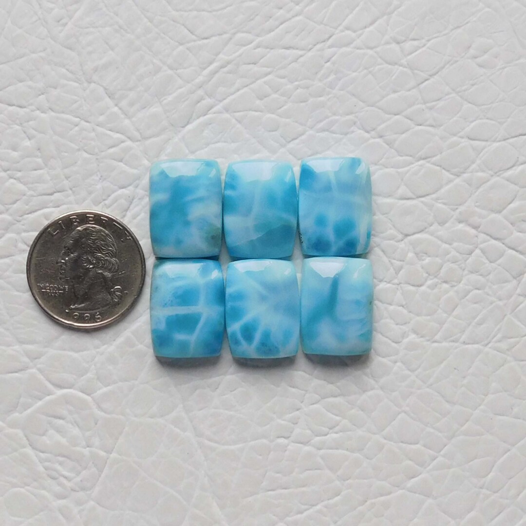 2 Pisces AAA+++100% Natural Larimar Cabochon Gemstone,nice Pattern ...