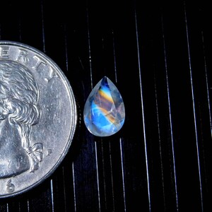Super Top AAA+++Rainbow Moonstone Gemstone Faceted cut,Stunning Multi flashy,100%Natural Rainbow,Pear Shape,Size9x6x3MM Calibrated,1.00Carat