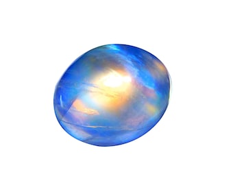 Regenbogen Mondstein, Super Top AAAA++++Grade Oval Form Mondstein Cabochon, 100% Natürlich Designer Multi Blau Auffällig, Größe 12 * 10 * 7 MM, Gewicht 6.75Carat