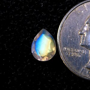 Super Top Grade Rainbow Moonstone Gemstone Faceted Cut,Designer Stunning Rear Multi flashy Rainbow Pear Shape,Size9x7MM Calibrated,1.70Carat