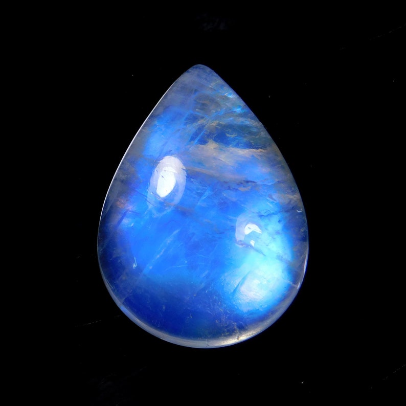 Top Grade Rainbow Moonstone Gemstone,Extremely Beautiful Designer 100%Natural Blue Flashy,Pear Shape,Size24x17MM,22.00Carat,Pendant Stone