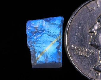 AAAA++++ Super Top Roher Regenbogen Mondstein Rohstein, Rohe Scheibe Roh, Schöne Multi auffällige Rohe Rough, 100% Natürlicher Roher Regenbogen, Größe 12x9MM, 7,00Carat.