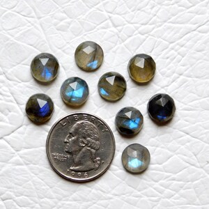 5 stuks, 100% natuurlijke labradoriet edelsteen AAA + kwaliteit, rose gesneden ronde vorm, size10x10mm, gekalibreerde facet labradoriet sterke flashy