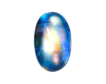 Regenbogen Mondstein, Super Top AAAA++++Grade Oval Form Mondstein Cabochon, 100% Natürlich Designer Multi Blau Auffällig, Größe 12 * 8 * 5 MM, Gewicht 3.65Carat