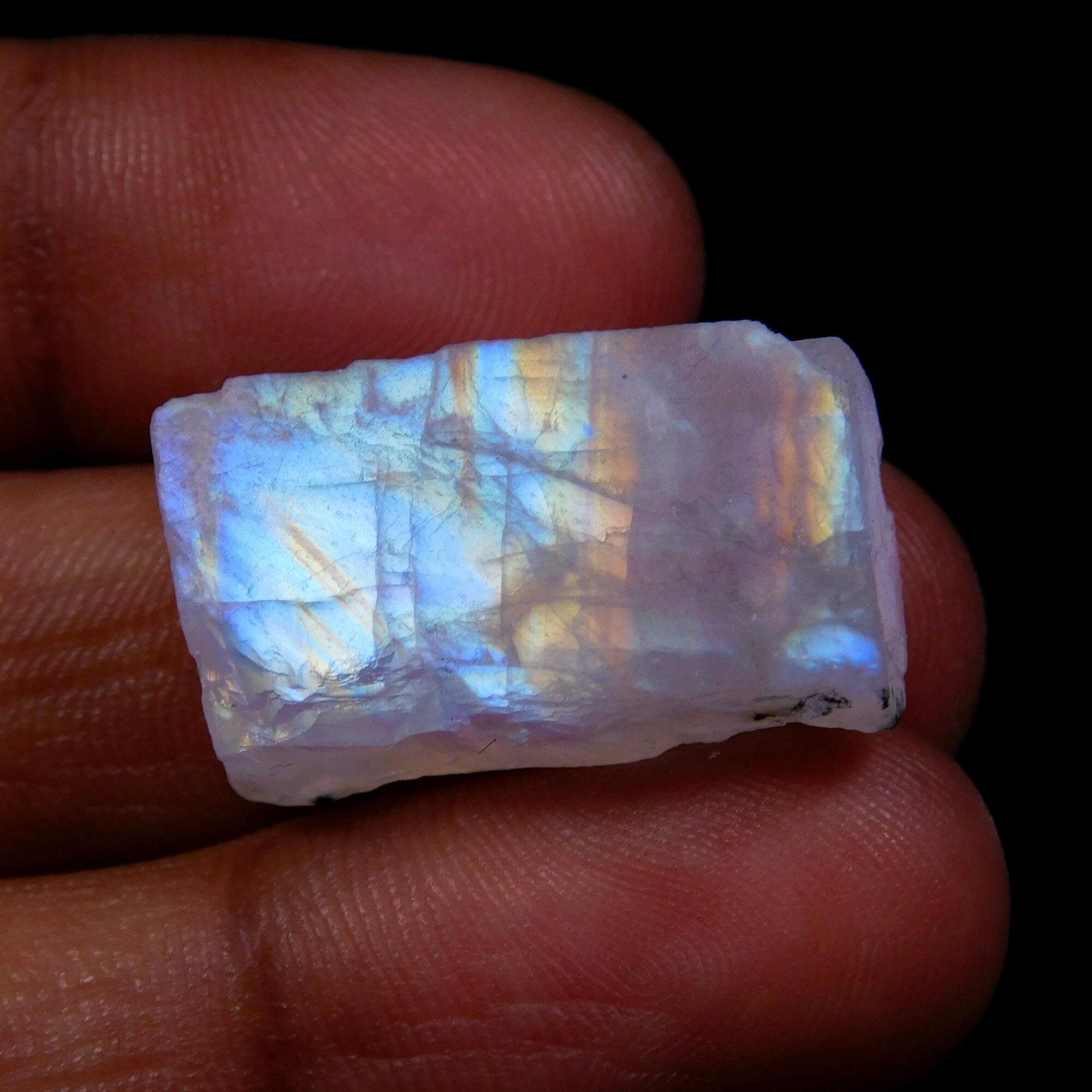 Top Grade Raw Rainbow Moonstone Roughraw Moonstone Slice Etsy UK