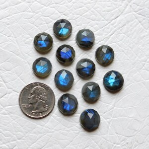 AAA + kwaliteit, 2Pieces 100% natuurlijke labradoriet edelsteen steeg gesneden ronde vorm, Size13x13MM, gekalibreerd facet labradoriet sterke flitsende