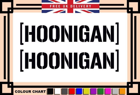 Hoonigan Size Chart