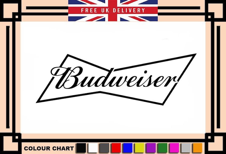 BUDWEISER Vinyl Sticker graphic wallart car van